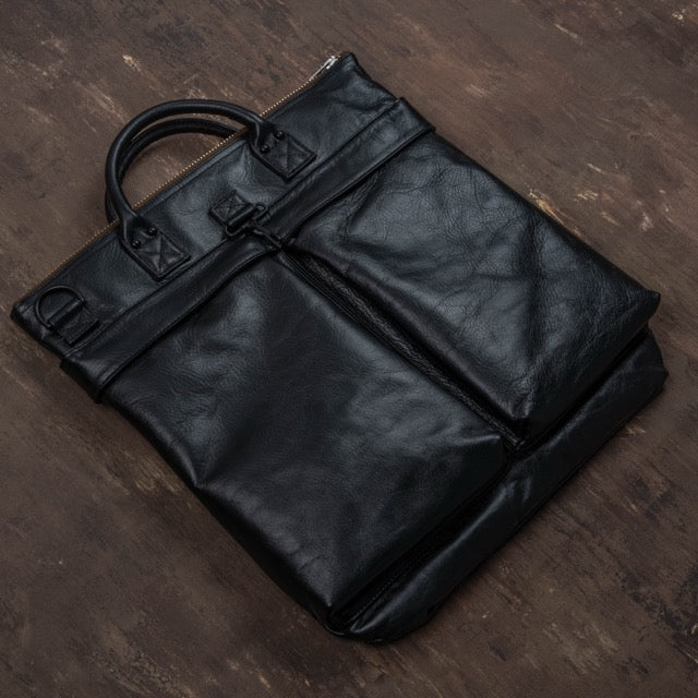 Horse Hide Helmet Bag(Tea Core Black)