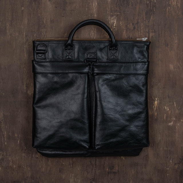 Horse Hide Helmet Bag(Tea Core Black)