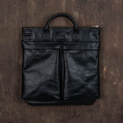 Horse Hide Helmet Bag(Tea Core Black)