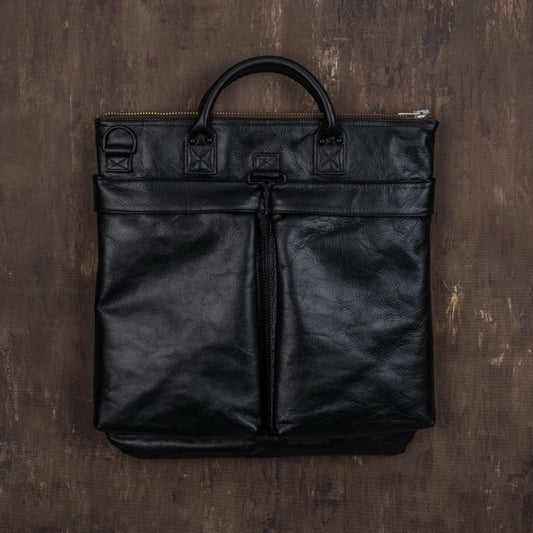 Horse Hide Helmet Bag(Tea Core Black)