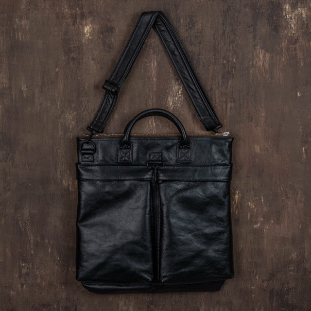 Horse Hide Helmet Bag(Tea Core Black)