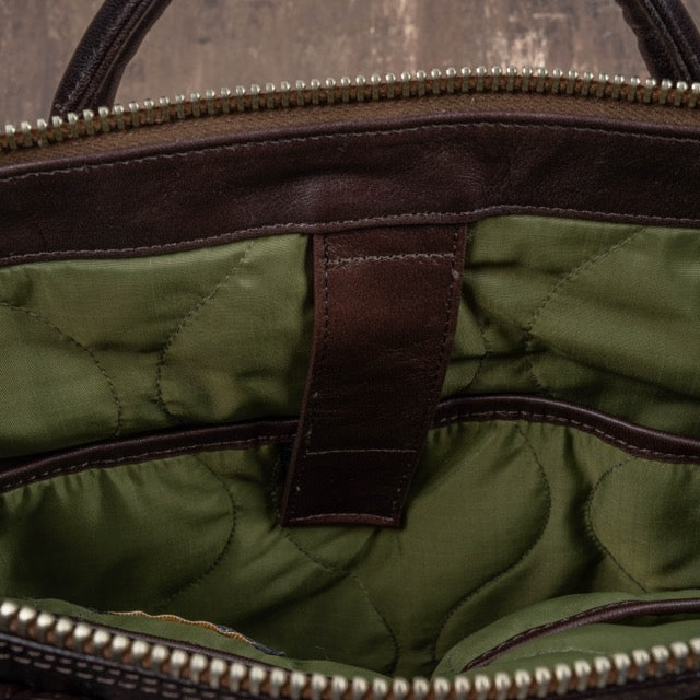 Horse Hide Helmet Bag(Dark Brown)