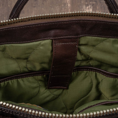 Horse Hide Helmet Bag(Dark Brown)