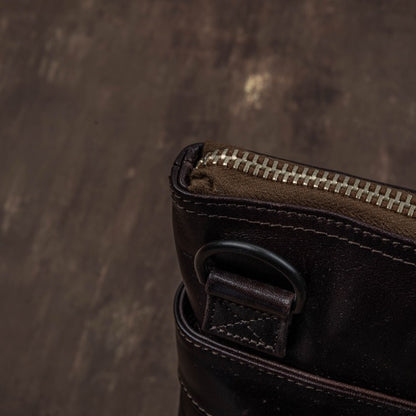 Horse Hide Helmet Bag(Dark Brown)