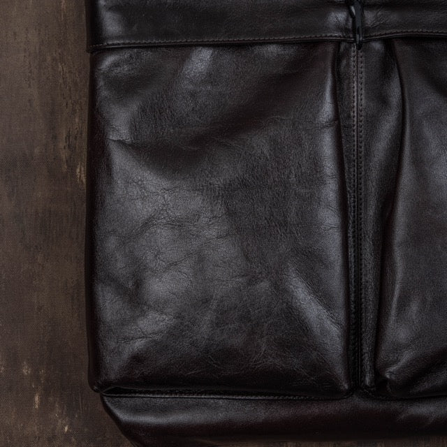 Horse Hide Helmet Bag(Dark Brown)