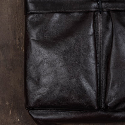 Horse Hide Helmet Bag(Dark Brown)