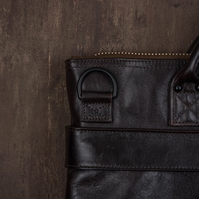 Horse Hide Helmet Bag(Dark Brown)