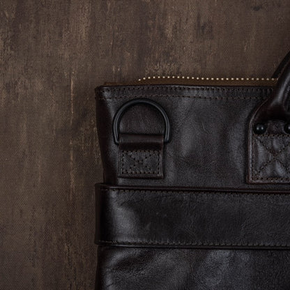 Horse Hide Helmet Bag(Dark Brown)