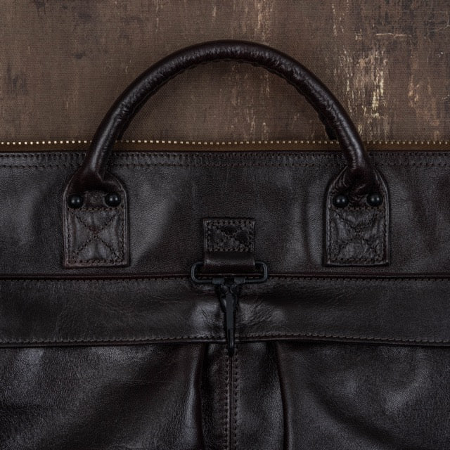 Horse Hide Helmet Bag(Dark Brown)