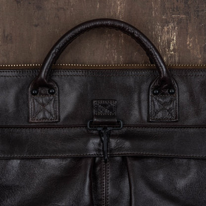 Horse Hide Helmet Bag(Dark Brown)