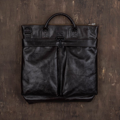 Horse Hide Helmet Bag(Dark Brown)