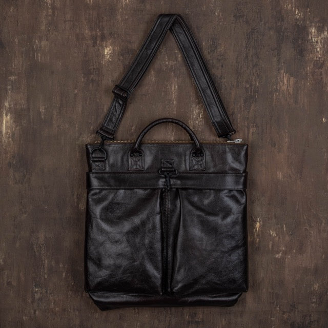 Horse Hide Helmet Bag(Dark Brown)