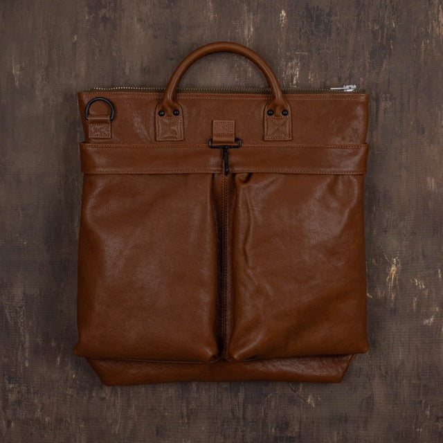 Horse Hide Helmet Bag(Tan Brown)