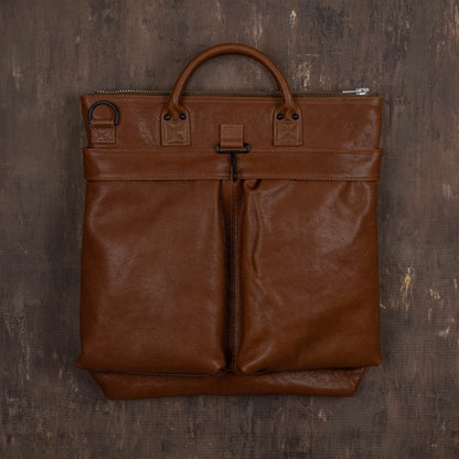 Horse Hide Helmet Bag(Tan Brown)