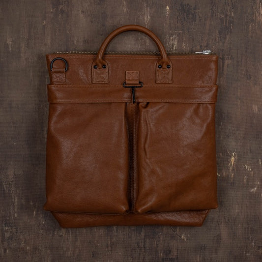 Horse Hide Helmet Bag(Tan Brown)