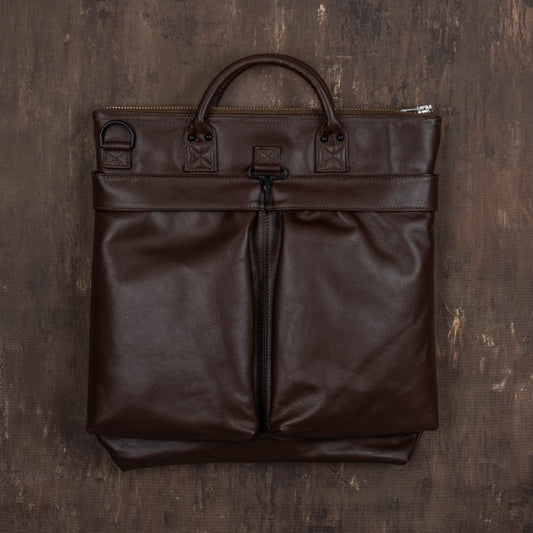 Horse Hide Helmet Bag(Brown)
